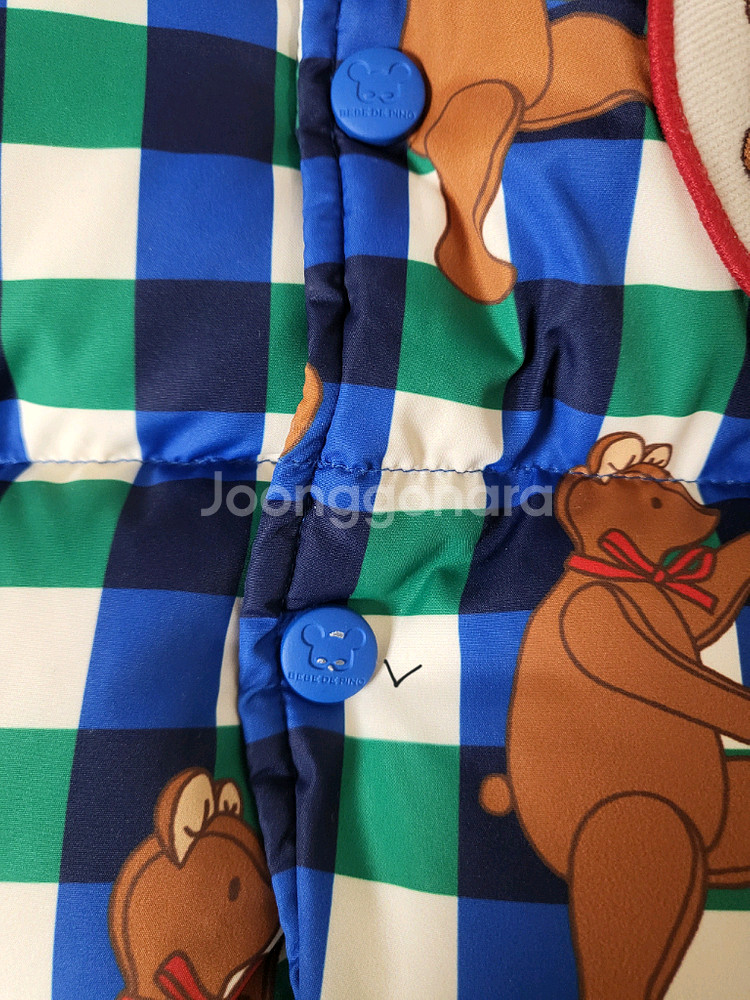 베베드피노 체크테디 다운베스트패딩조끼110--5