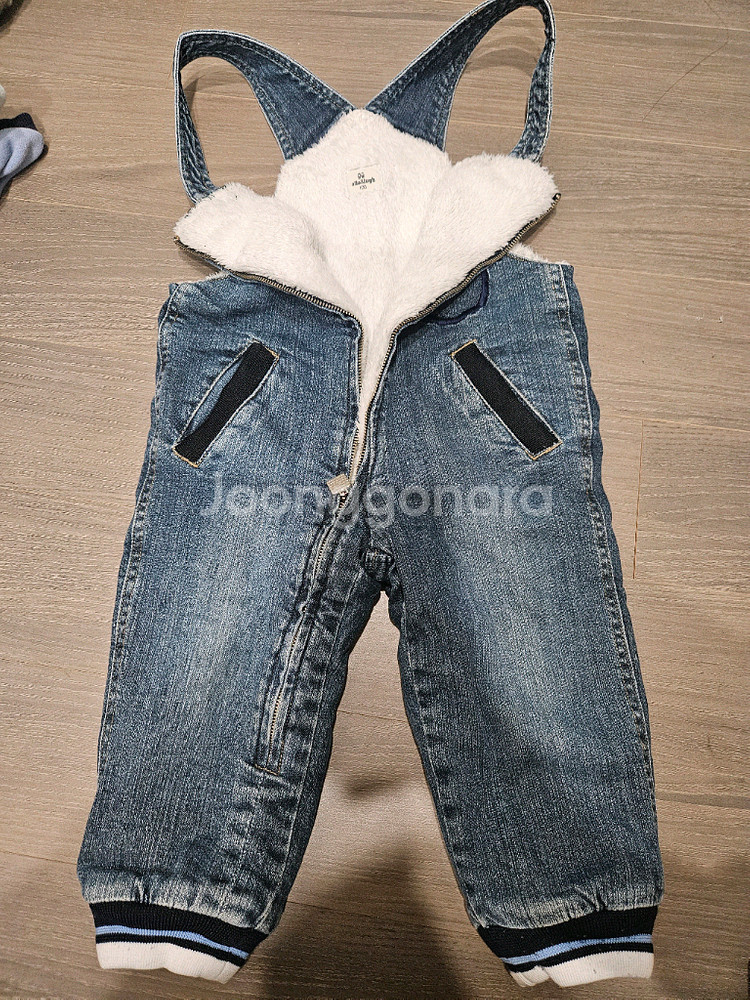 아기 유아 겨울옷 90사이즈 기모 상하의--1