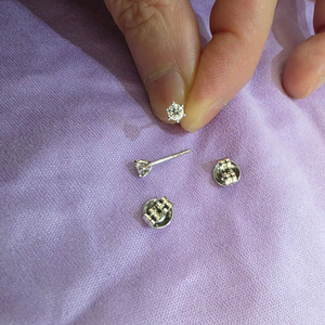 골든듀 6발 화골 1부 다이아 귀걸이 18k