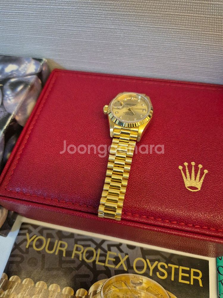 롤렉스 오이스터 퍼페츄얼 골드 시계--6