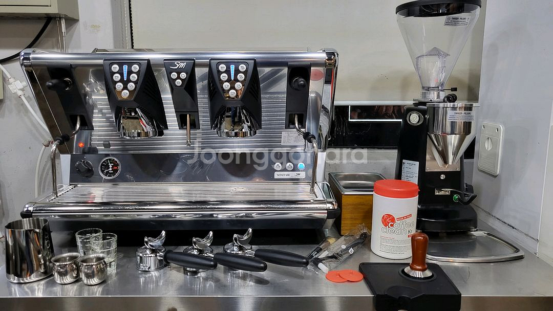 라산마르코 100E 커피머신 메조전자동그라인더 포함--0