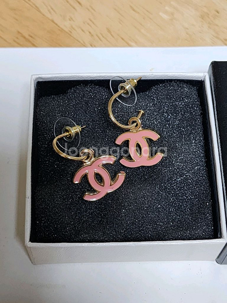 정풍 샤넬 CC 로고 후프 귀걸이--3