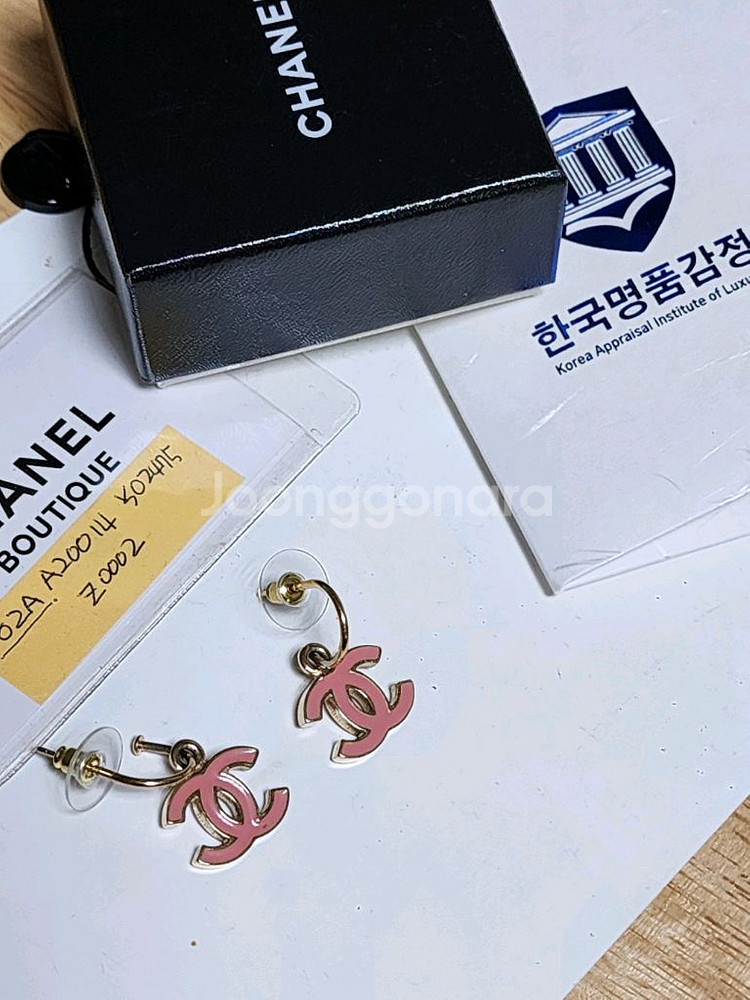 정풍 샤넬 CC 로고 후프 귀걸이--4