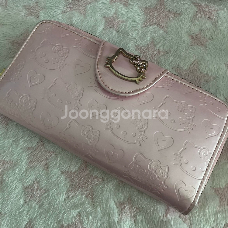 산리오 헬로키티 고전 핑크 장지갑 양도 판매--0