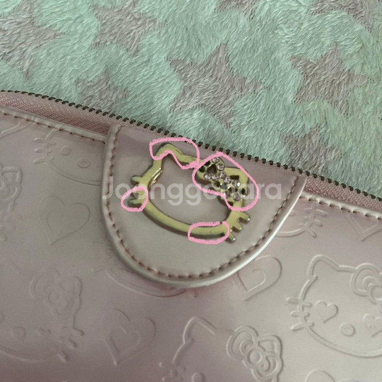 산리오 헬로키티 고전 핑크 장지갑 양도 판매--5