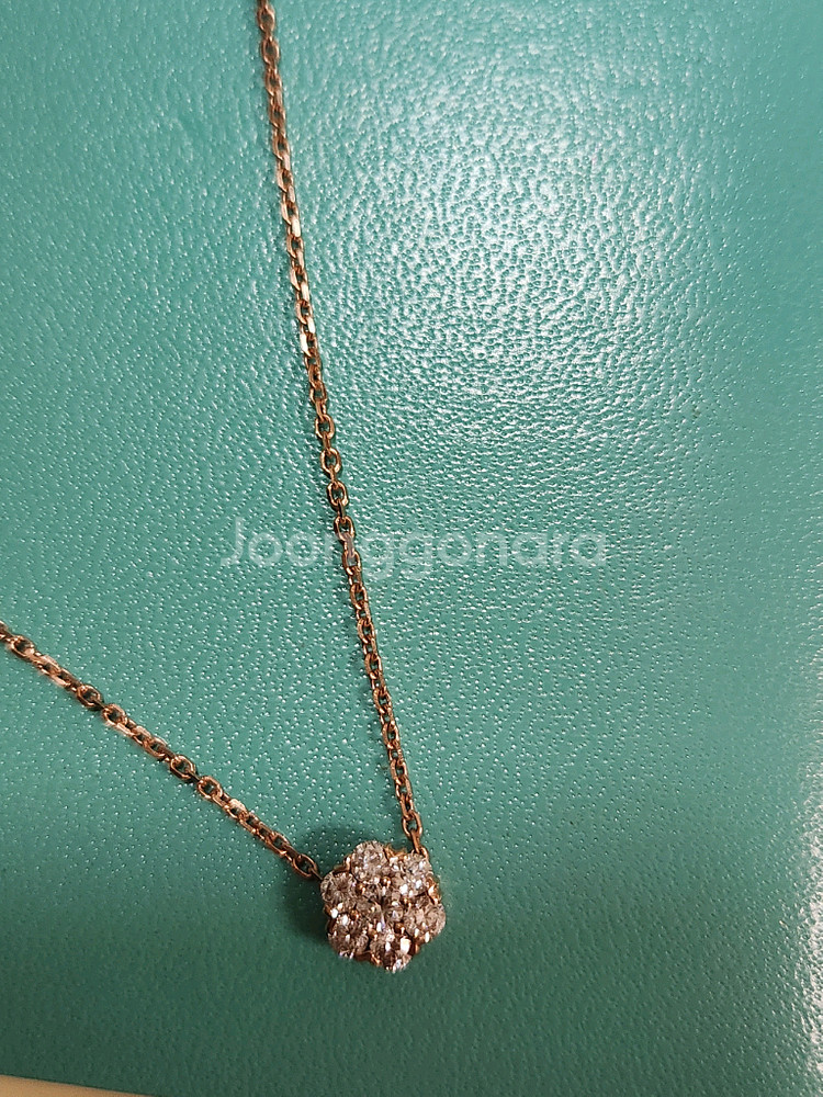 14K 골드 랩 다이아몬드 목걸이--2