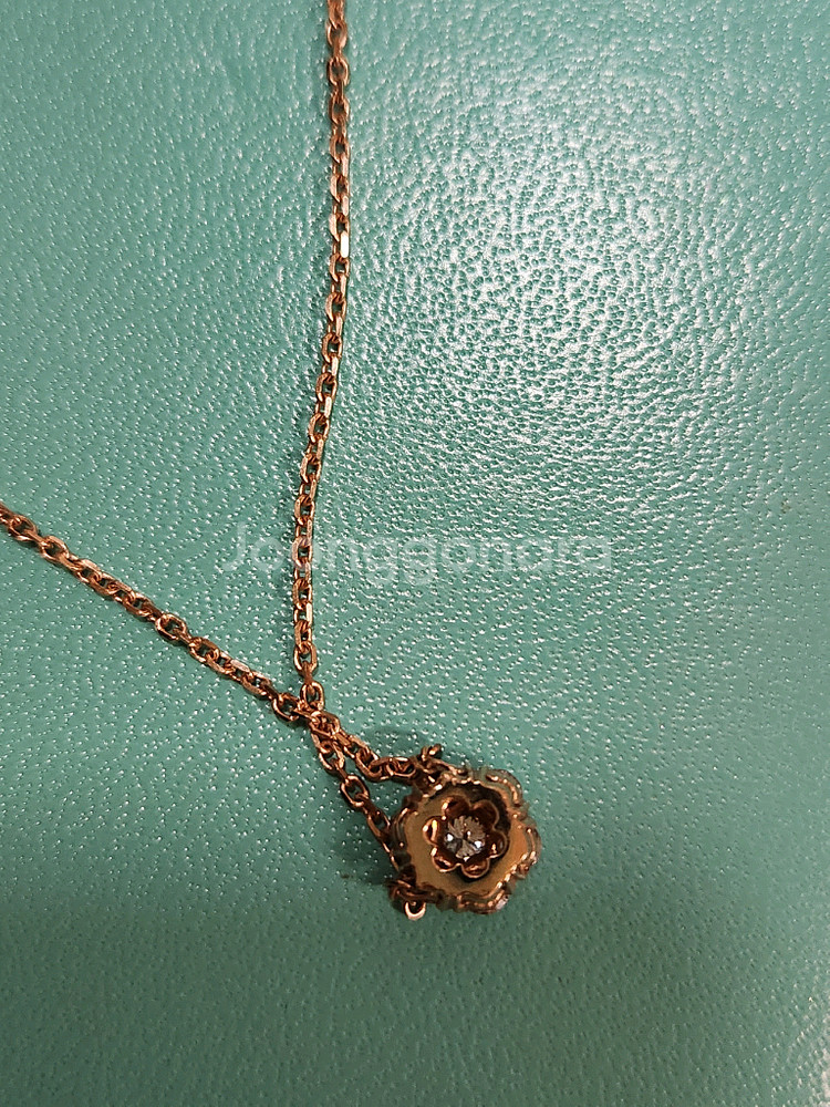 14K 골드 랩 다이아몬드 목걸이--3