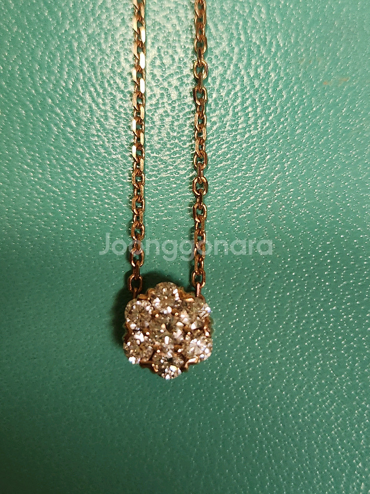 14K 골드 랩 다이아몬드 목걸이--5