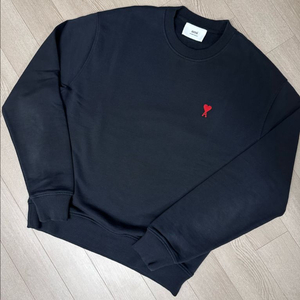 ami 아미 스몰 하트 로고 맨투맨 스웨트셔츠 블랙 M 사이즈