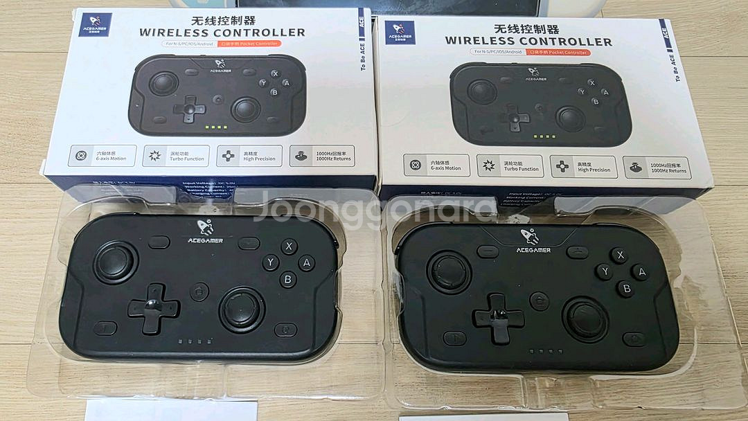 (미사용)Acegamer 무선 포켓 컨트롤러 2개(닌텐도, PC 등)--1