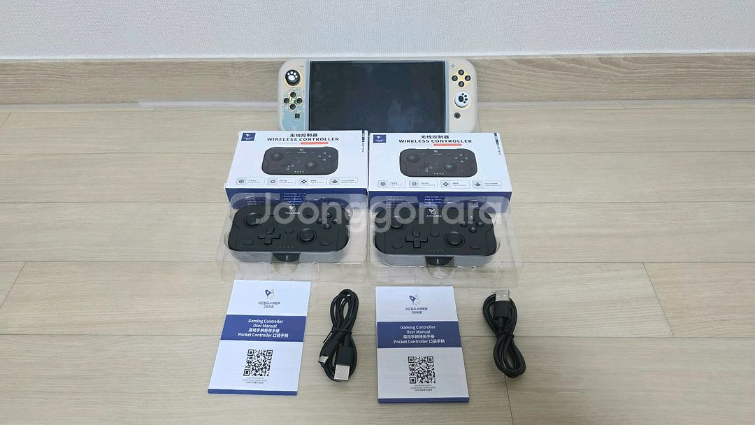 (미사용)Acegamer 무선 포켓 컨트롤러 2개(닌텐도, PC 등)--0