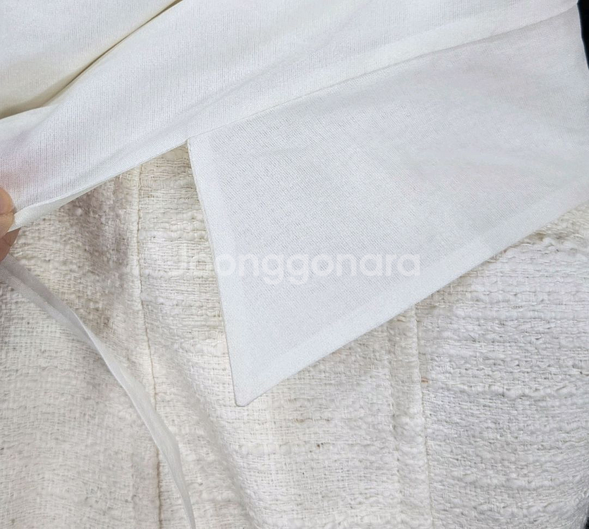 르베이지) 트위드 와이드팬츠--3