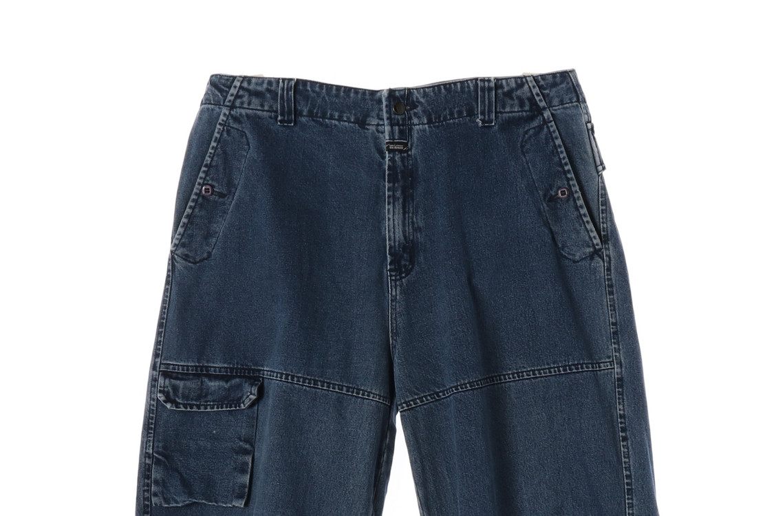 [XXXL]마리떼 프랑소와 저버 W40 진청 카고 데님 진 청바지 이미지