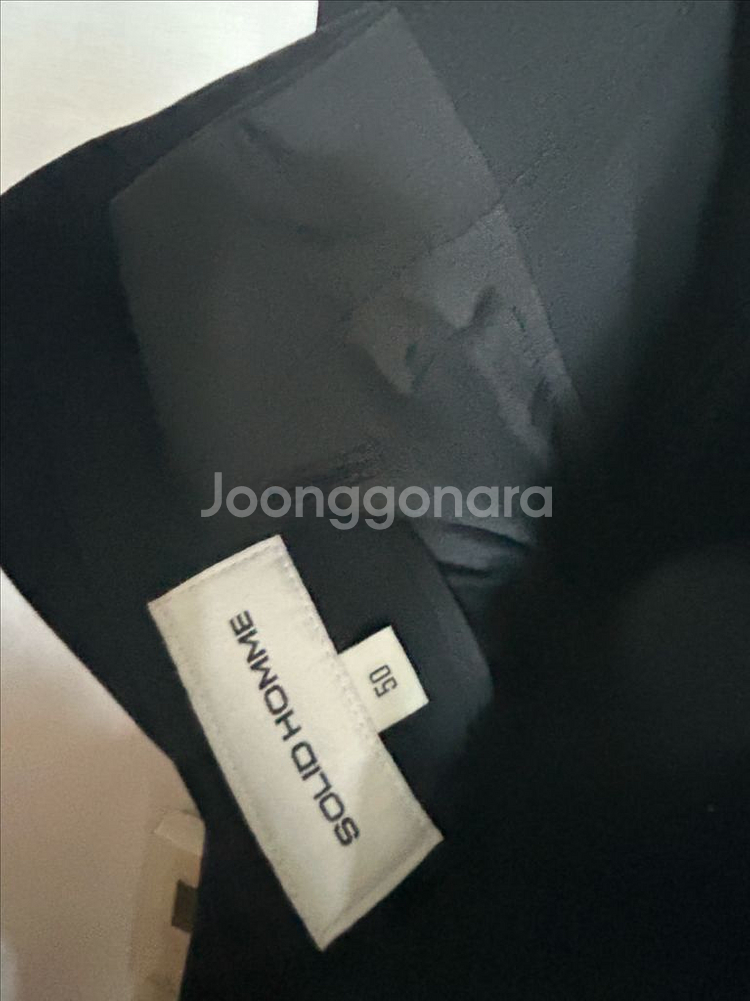 솔리드옴므 블랙 슬랙스--1