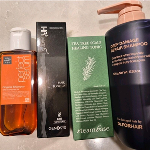 미쟝센 퍼펙트 세럼 샴푸, 닥터포헤어 샴푸, 제노시스 헤어토닉, 티트리 헤어토닉 새상품 판매