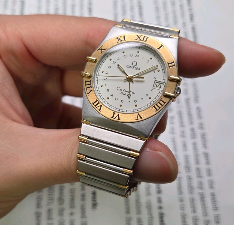 레어] 빈티지 오메가 컨스틸레이션 GMT 화이트판 콤비 이미지