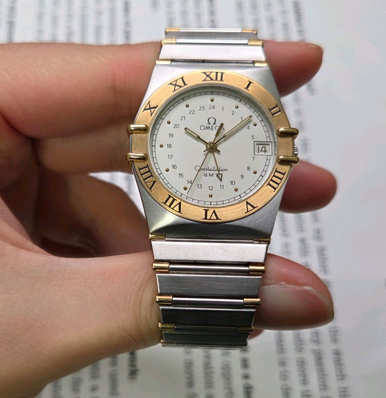 레어] 빈티지 오메가 컨스틸레이션 GMT 화이트판 콤비 이미지