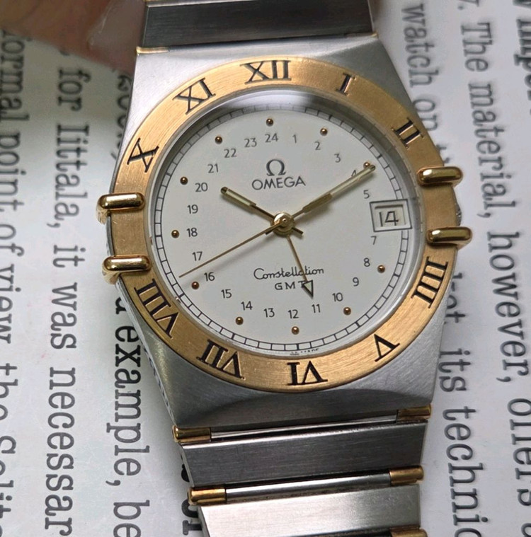 레어] 빈티지 오메가 컨스틸레이션 GMT 화이트판 콤비 이미지