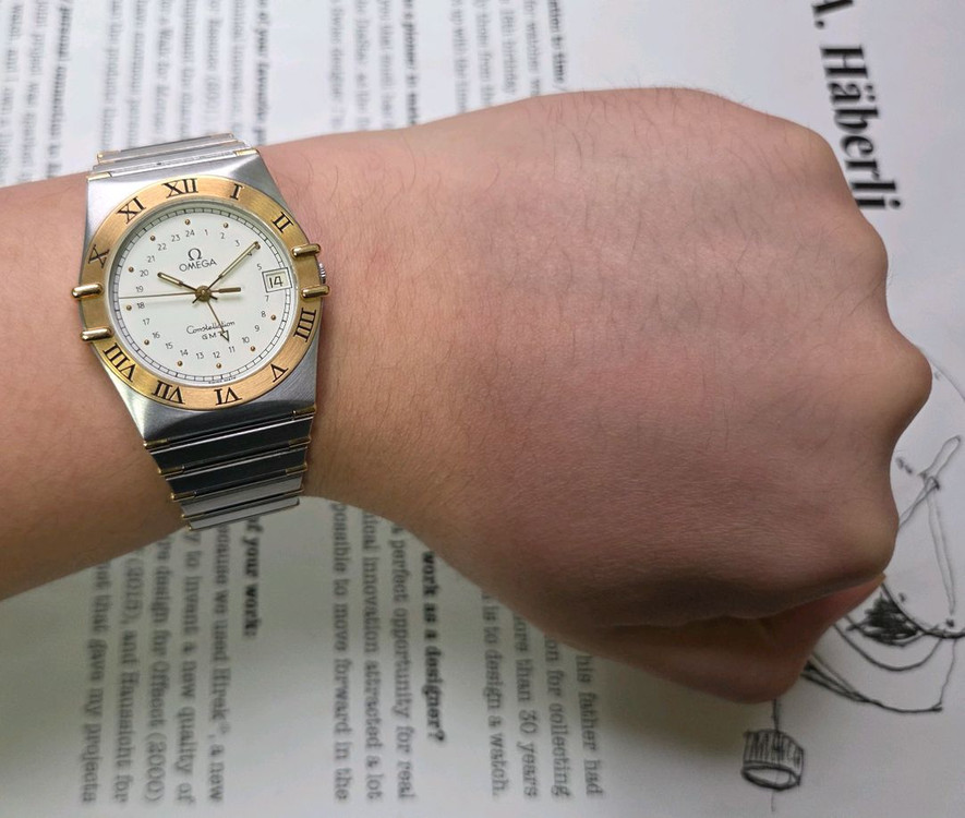 레어] 빈티지 오메가 컨스틸레이션 GMT 화이트판 콤비 이미지