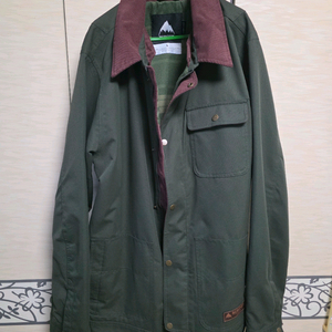 [L 사이즈] Burton 버튼 고기능성 녹색/카키 재킷 (10K 방수) 보드복