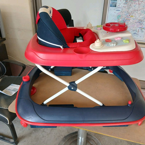 아기 걸음마 보행기와 자동차