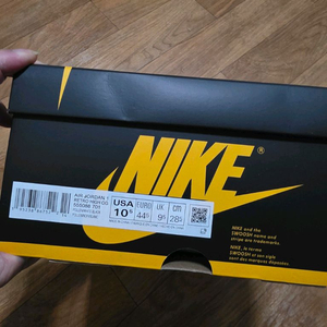 [285mm] 나이키 에어 조던 1 레트로 하이 OG 옐로우/블랙