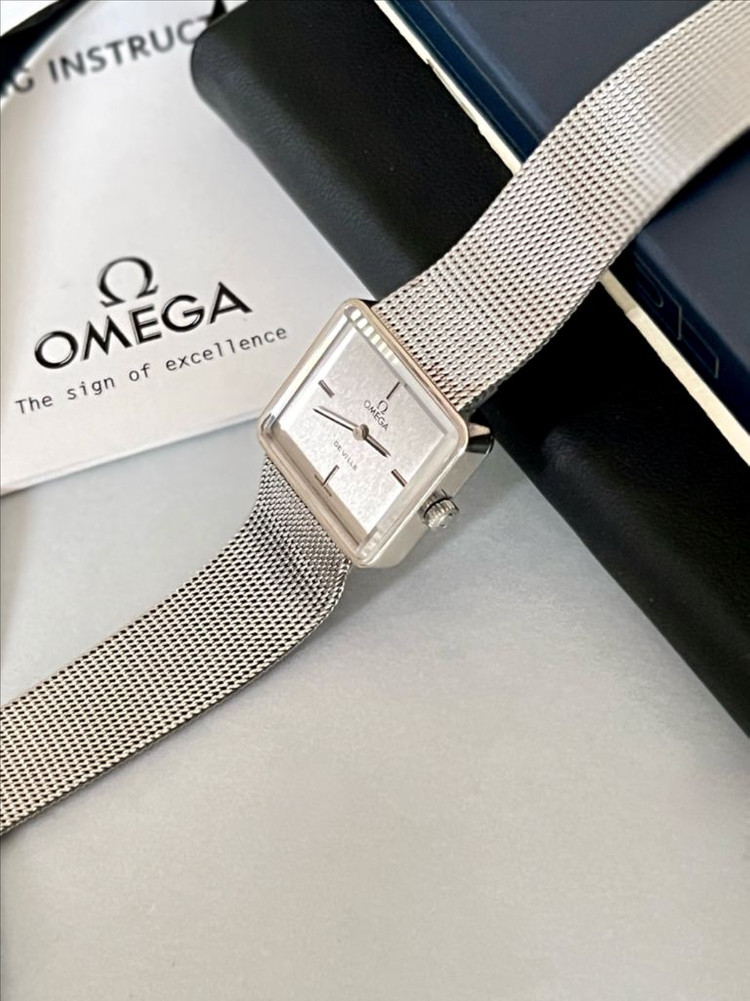 오메가 드빌 화이트골드 시계 /정품감정. 오버홀--1