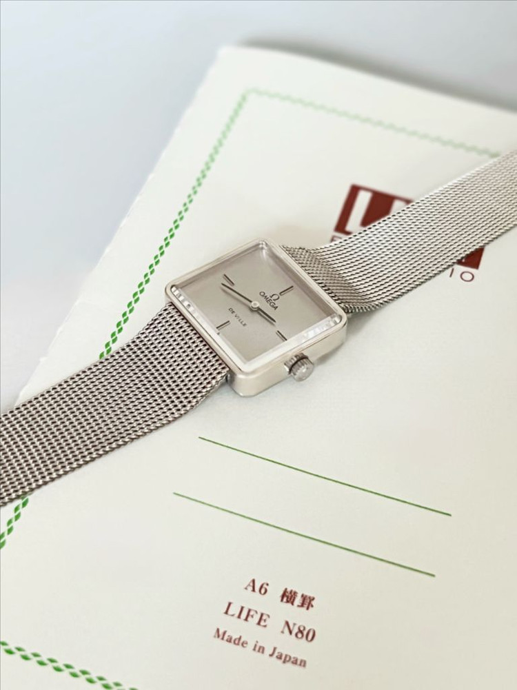 오메가 드빌 화이트골드 시계 /정품감정. 오버홀--5