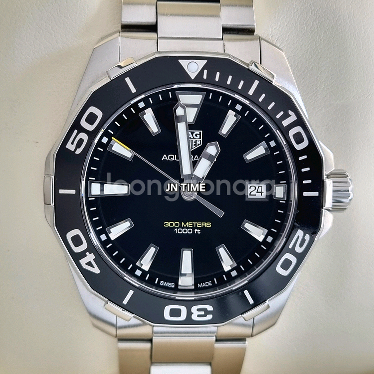 태그호이어 아쿠아레이서 300 41mm 쿼츠 검판--0