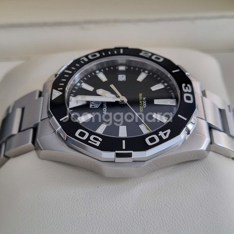 태그호이어 아쿠아레이서 300 41mm 쿼츠 검판--5