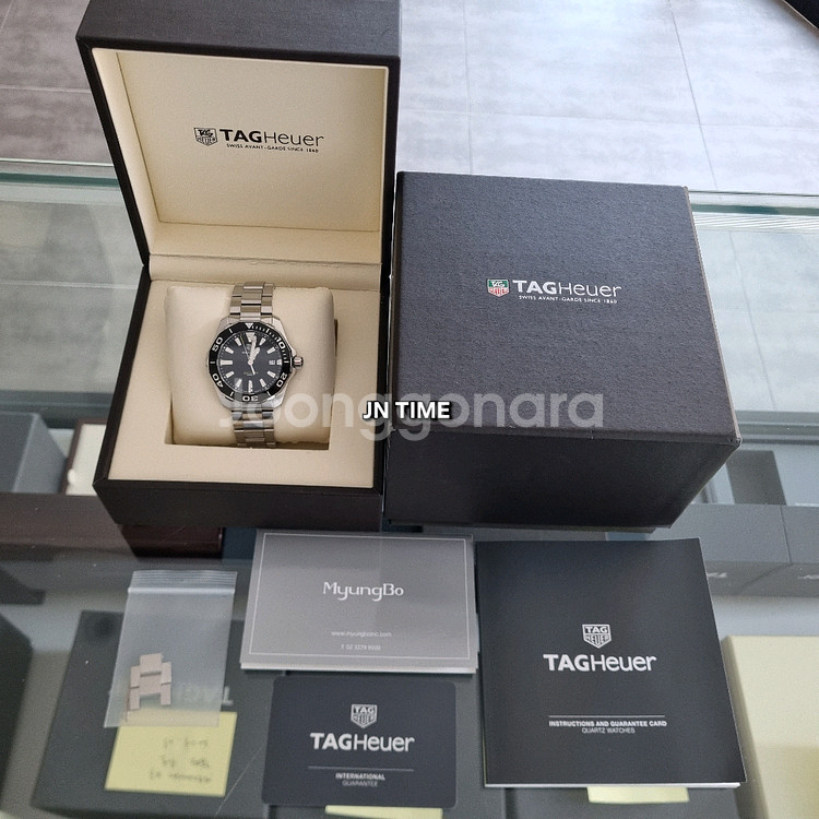 태그호이어 아쿠아레이서 300 41mm 쿼츠 검판--8