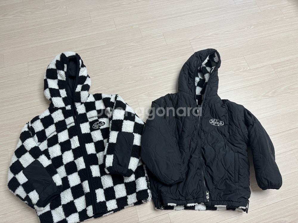 쌍둥이) 히로 리버시블 체커자켓 140 일괄 택포--0