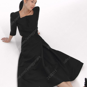 SIE 시에 리에 울 실크 플레어 스커트 블랙