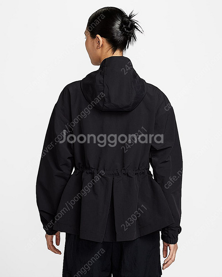 나이키 여성 우븐 재킷 HV8727-010 블랙 크링클--3