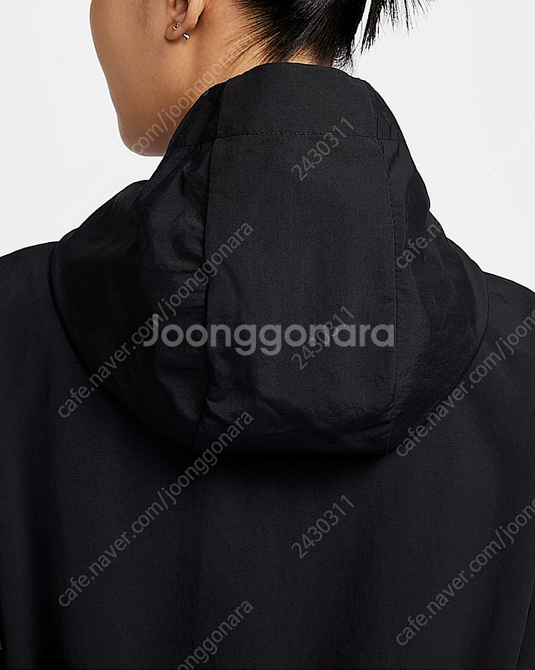 나이키 여성 우븐 재킷 HV8727-010 블랙 크링클--8