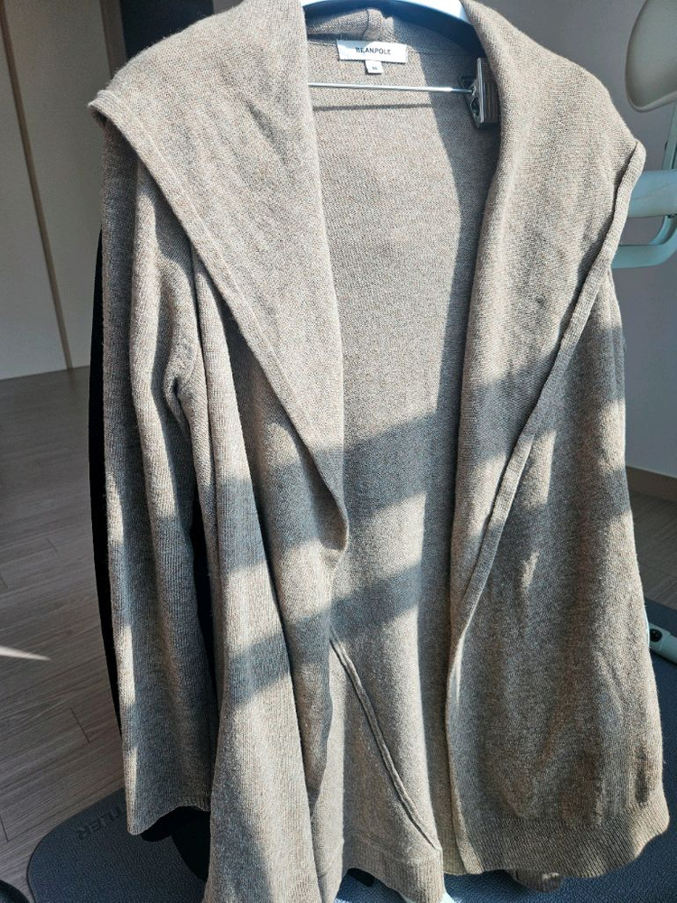 빈폴 여성 후드 니트(멜란지베이지색)--5