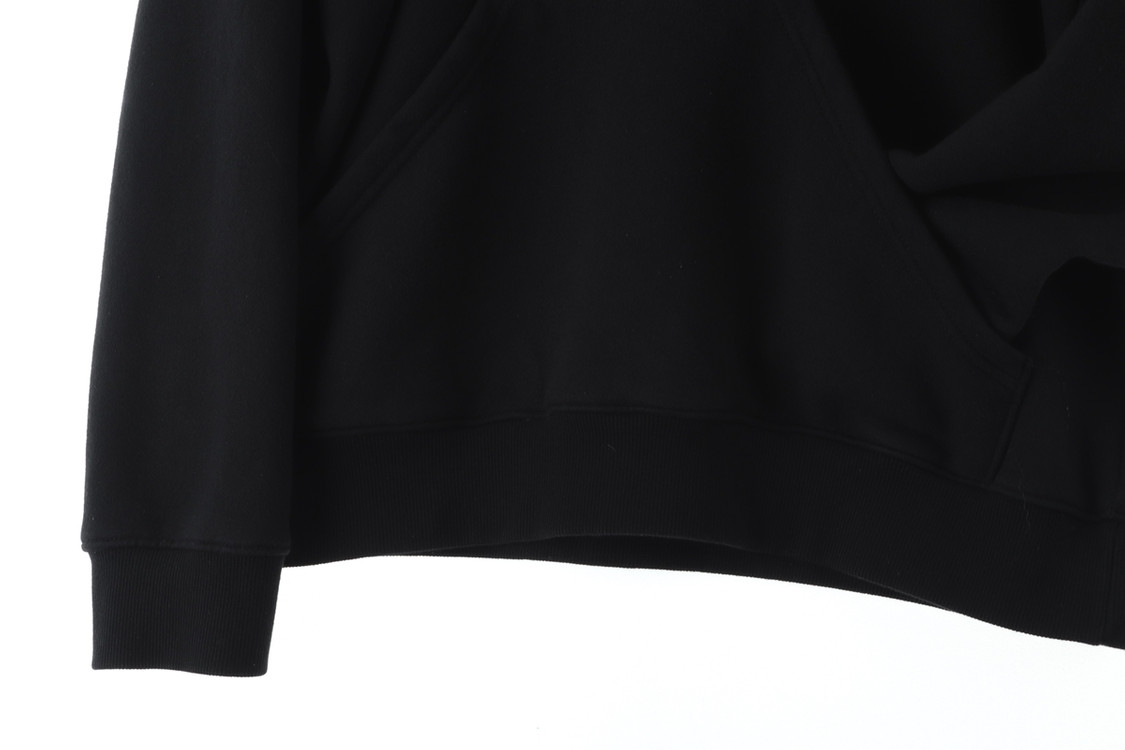 (M-XL) 네스티킥 후드티셔츠 박시 기모 블랙--3