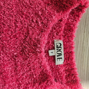 그로브 핑크 크롭 니트