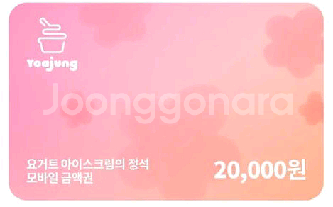 요아정 모바일 금액권 2만원 요거트아이스크림의정석--0