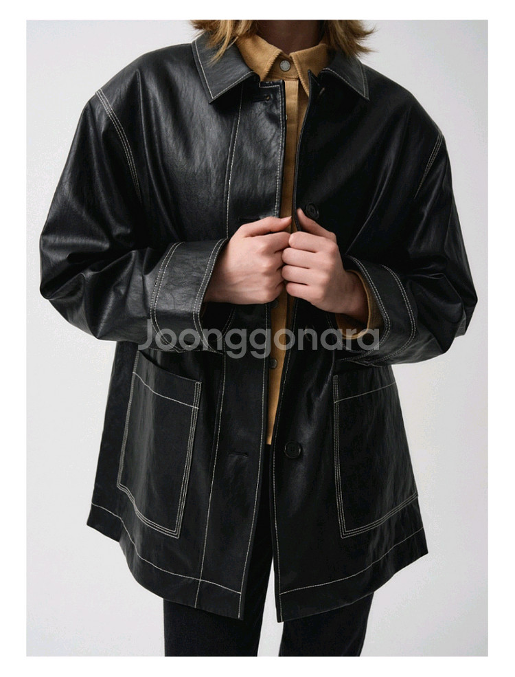 마리떼 프랑소와 저버 래더 자켓--1