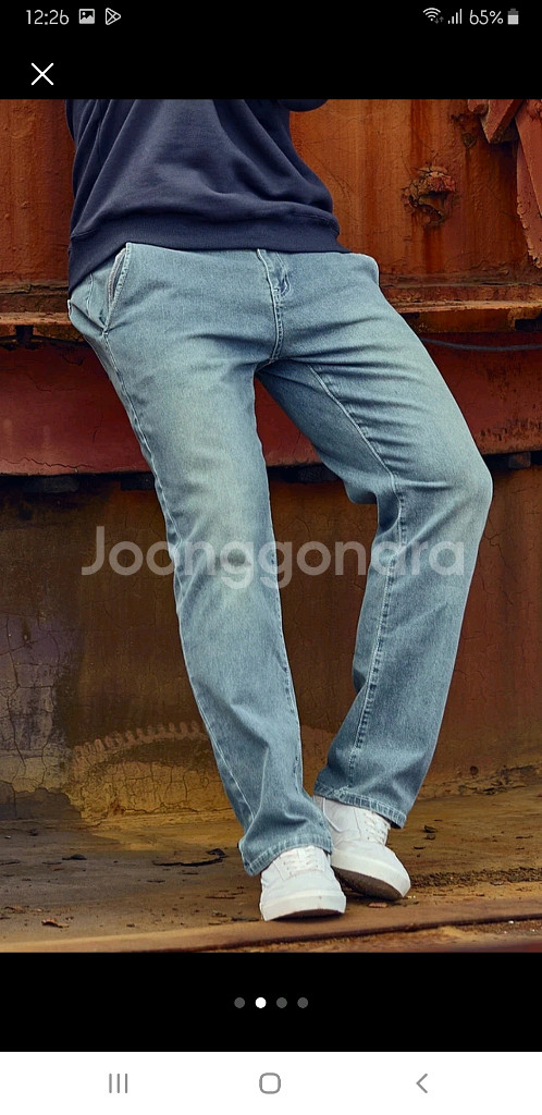 칸투칸 통밴딩 스판 청바지--5