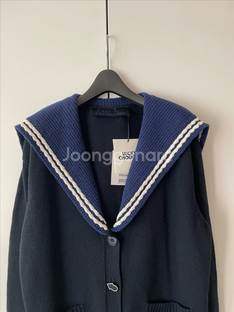 럭키슈에뜨 세일러 니트가디건 / 한섬 마인 마쥬 산드로 오즈세컨 sjsj 시스템--1