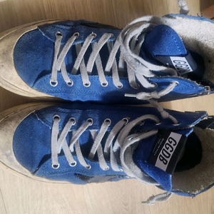 2회착 골든구스 스웨이드 프란시 오렌지탭 260