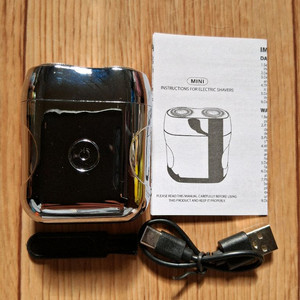 고출력 듀얼헤드 메탈 충전용면도기.실버색