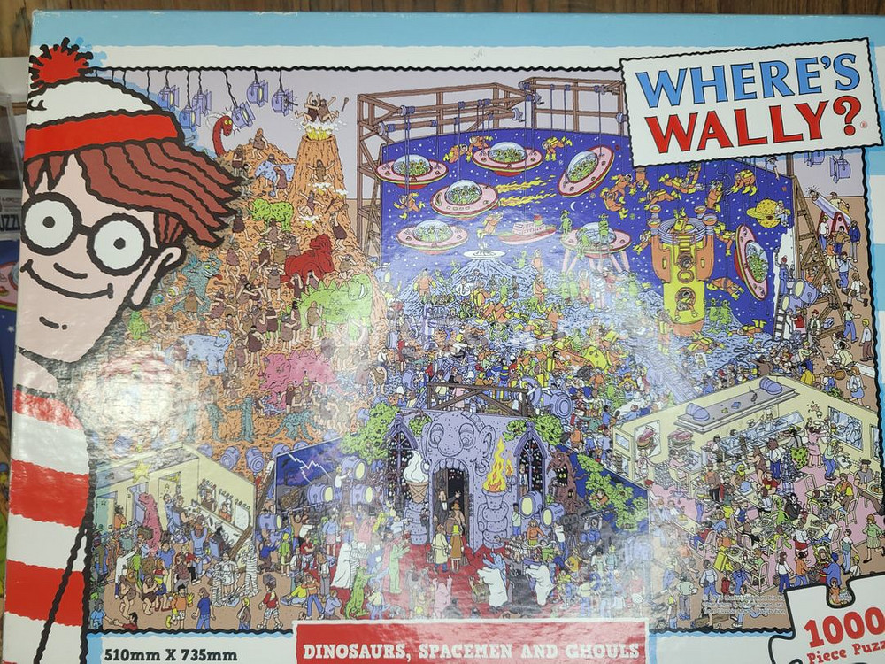 1000피스 직소퍼즐+108명작 월리를 찾아라 가족 게임 보드게임--0