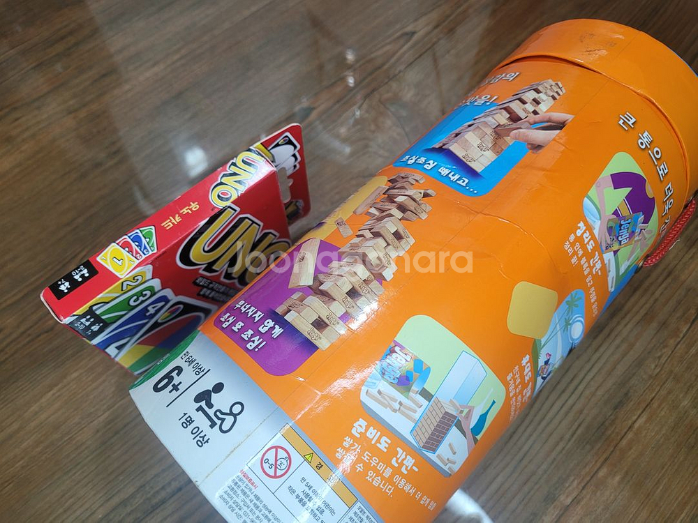 젠가Jenga+우노Uno 블럭 패밀리 가족 원목 카드 게임 보드--4
