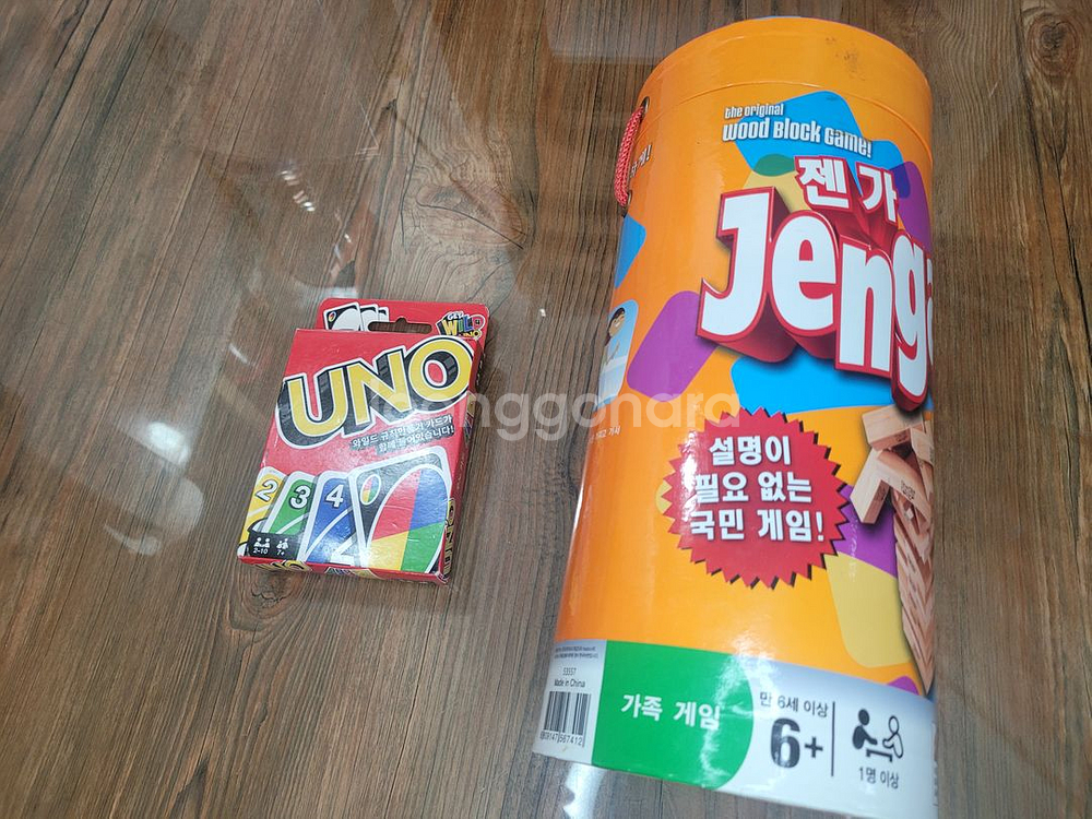 젠가Jenga+우노Uno 블럭 패밀리 가족 원목 카드 게임 보드--6