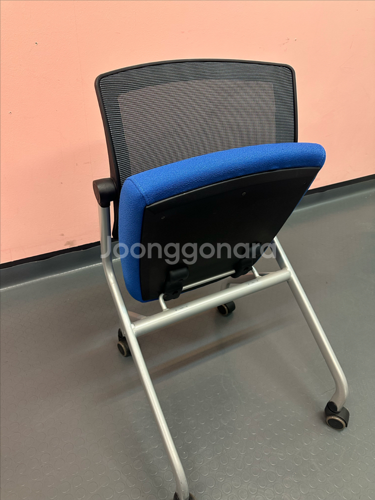 강의 학생용 의자 12개일괄 연두색10개 파랑색2개--8