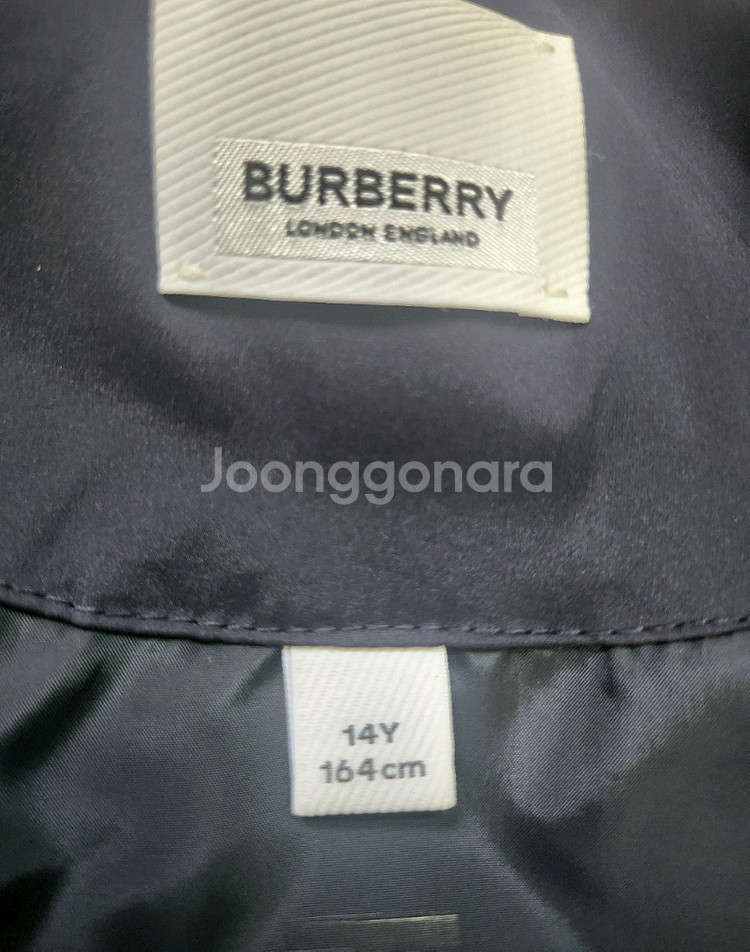 정품.시착만) 버버리키즈14y 롱패딩(성인44가능)--9