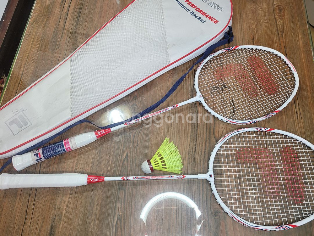 휠라 배드민턴 라켓 1쌍+스타 익스트림2000 중고 운동용품 가족--0